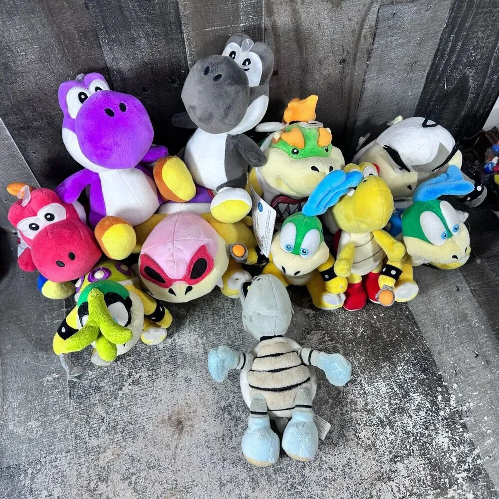 Super‎ Mario All Star Collection Koopalings Plush Lot Yoshi
